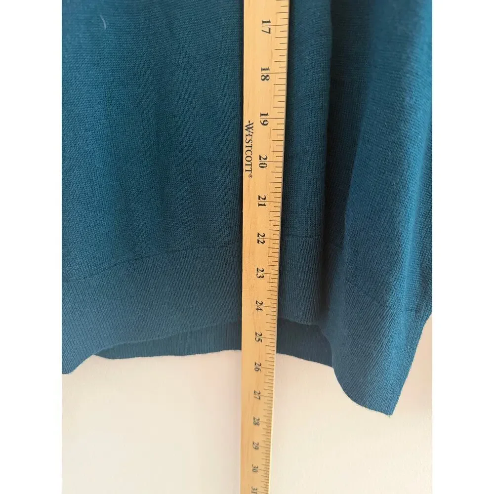 NWT Banana Republic 100% Merino Wool Quarter-Zip Sweater Teal Green Men’s Small